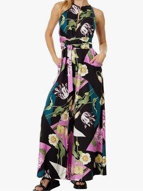 Ted Baker Maudee Printed Halter Neck Jumpsuit